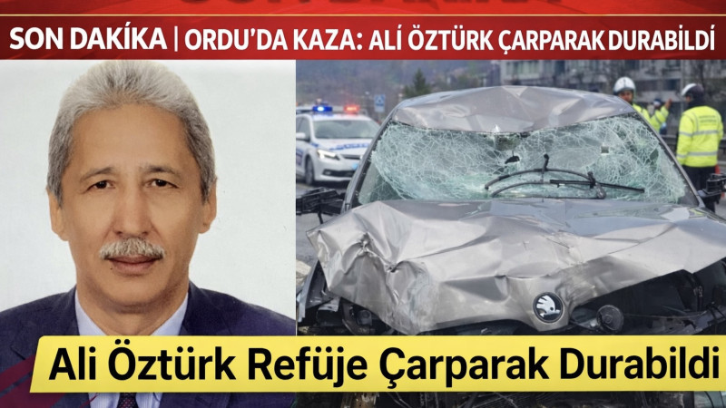 ORDU’DA KAZA: DİREKSİYONU KIRDI, ORTA REFÜJE ÇARPTI