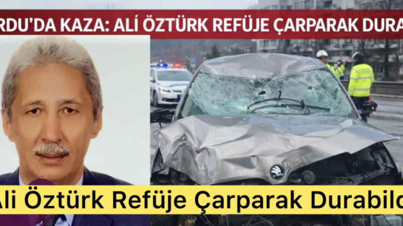 ORDU’DA KAZA: DİREKSİYONU KIRDI, ORTA REFÜJE ÇARPTI