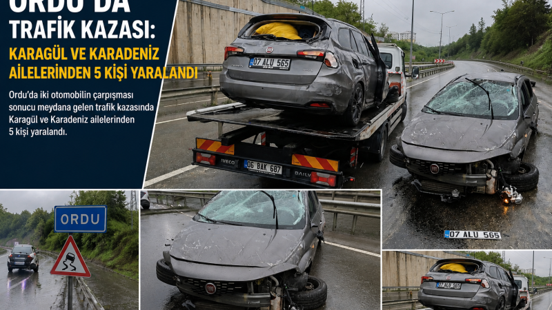 Ordu’da Trafik Kazası: Karagül ve Karadeniz Ailelerinden 5 Kişi Yaralandı