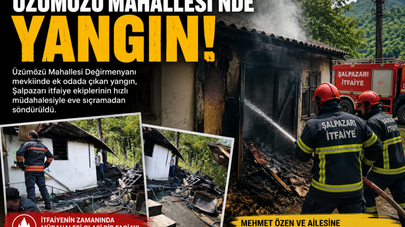 Üzümözü Mahallesi ‘nde Korkutan Yangın