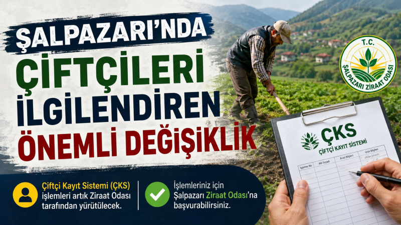 Şalpazarı’nda Çiftçileri İlgilendiren Önemli Değişiklik