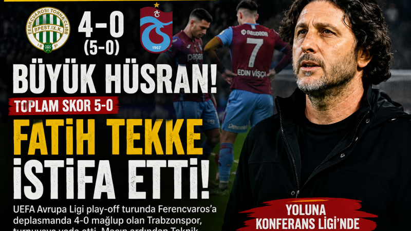 TRABZONSPOR’DA AVRUPA HÜSRANI! FATİH TEKKE İSTİFA ETTİ