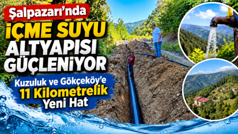 Şalpazarı’nda İçme Suyu Altyapısı Güçleniyor: Kuzuluk ve Gökçeköy’e 11 Kilometrelik Yeni Hat